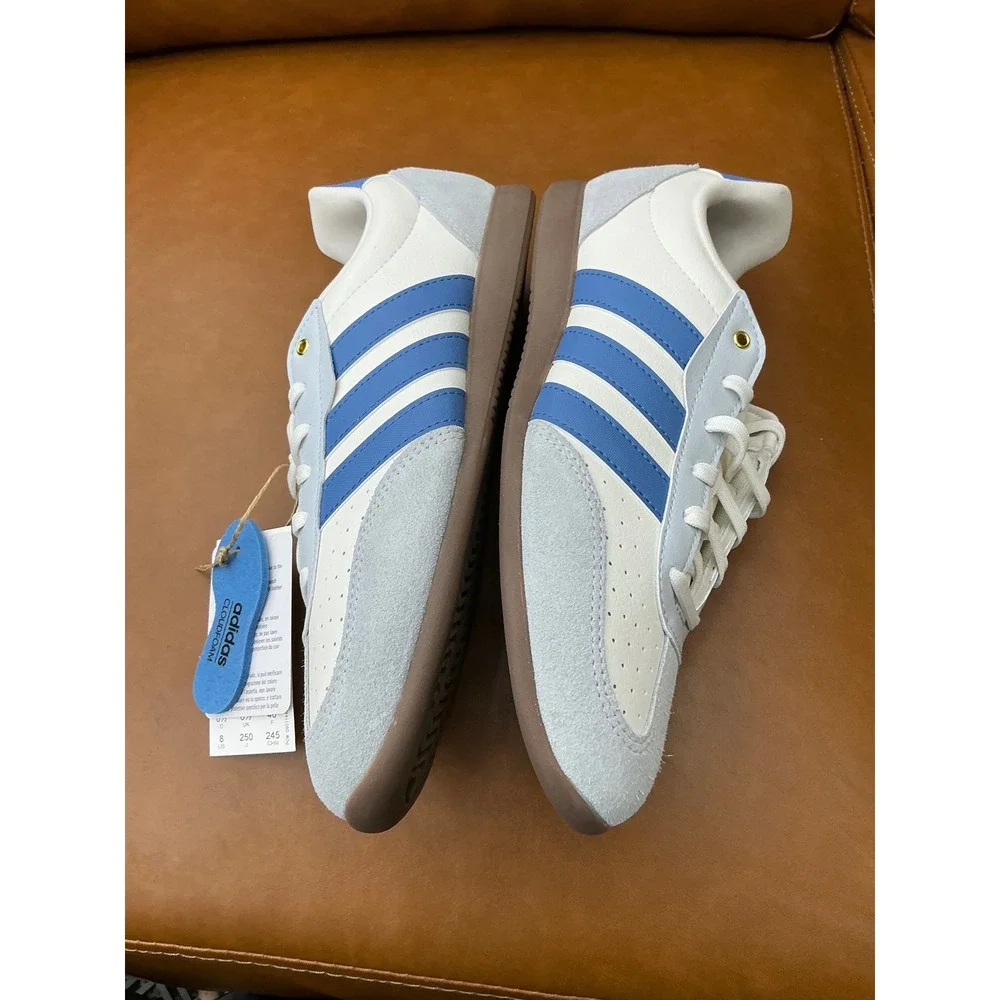 Adidas Barreda Lo Womens Size 8 White Blue New Gum‎ Sole HQ7390 Sneaker